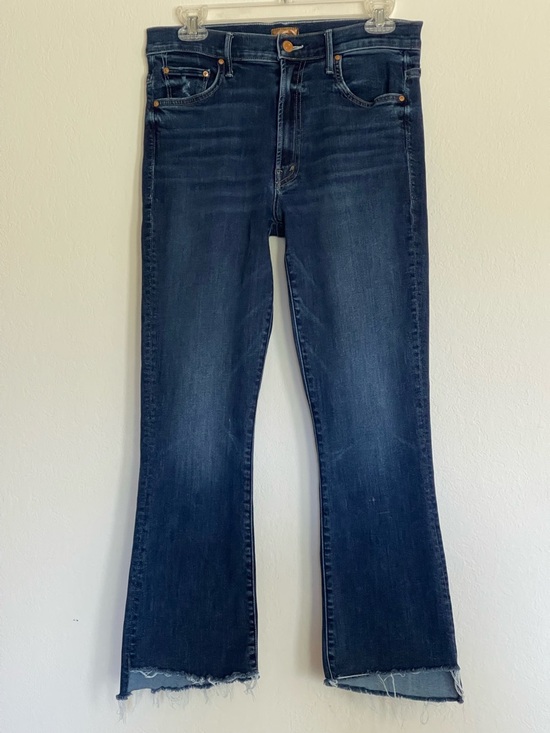 MOTHER Denim - MOTHER The Insider Crop Step Fray Jeans Teaming Up Raw Hem Size 30